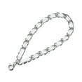 thumbnail image 1 of Uxcell Leather Wristlet Strap, 8" Hand Wrist Lanyard Chain Holder for Bags, White&Silver, 1 of 6
