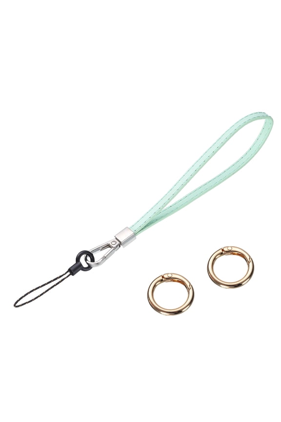 Leather Wristlet Strap Wrist Lanyard Straps for Clutch Cellphone Keychain Wallet Purse, Light Green