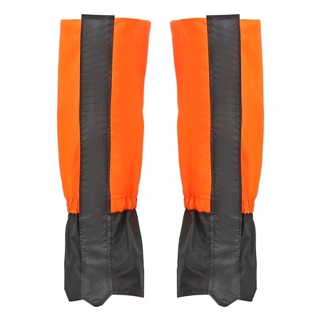 Uxcell Leg Gaiters Waterproof Shoe Covers Hiking Gaiters Orange L
