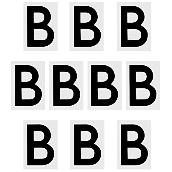 Uxcell Letter B Patches Iron on Heat Transfer Letters 2 Inch Black Letter DIY 10 Pack