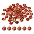 thumbnail image 1 of Uxcell Letter Charm K, 60Pcs Double Sided Alphabet Initial Charm Pendants Beads Red, 1 of 6