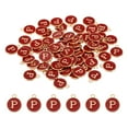 thumbnail image 1 of Uxcell Letter Charm P, 60Pcs Double Sided Alphabet Initial Charm Pendants Beads Red, 1 of 6