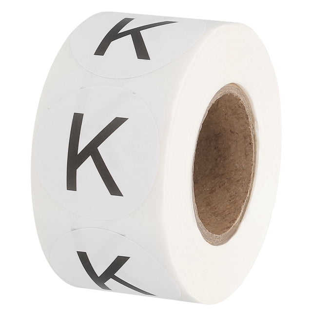 Uxcell Letter K Inventory Labels, 1 Inch Capital Letter Stickers Self ...