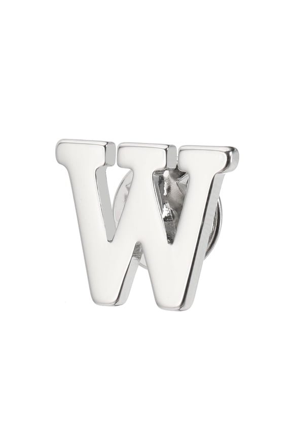 Letter Lapel Pins, Initial Alphabet Collar Pins, Silver Tone, Letter D