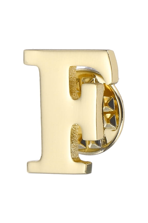 Letter Lapel Pins, Initial Alphabet Letter F Collar Pins Brooch for Women Men Shirt Dress Suits, Gold Tone