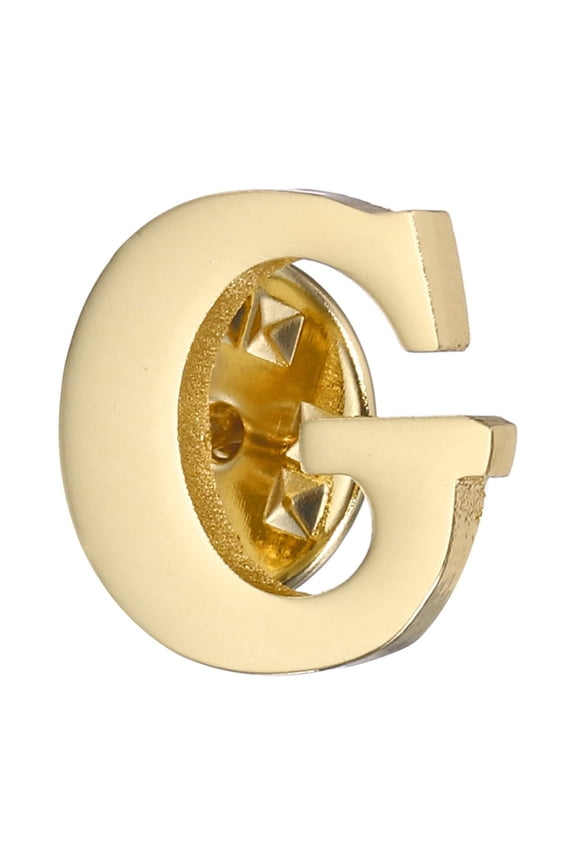 Letter Lapel Pins, Initial Alphabet Letter G Collar Pins Brooch for Women Men Shirt Dress Suits, Gold Tone