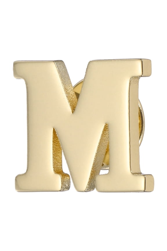 Letter Lapel Pins, Initial Alphabet Letter M Collar Pins Brooch for Women Men Shirt Dress Suits, Gold Tone