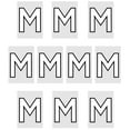 thumbnail image 1 of Uxcell Letter M Patches Iron on Heat Transfer Letters 2 Inch White Letter DIY 10 Pack, 1 of 6