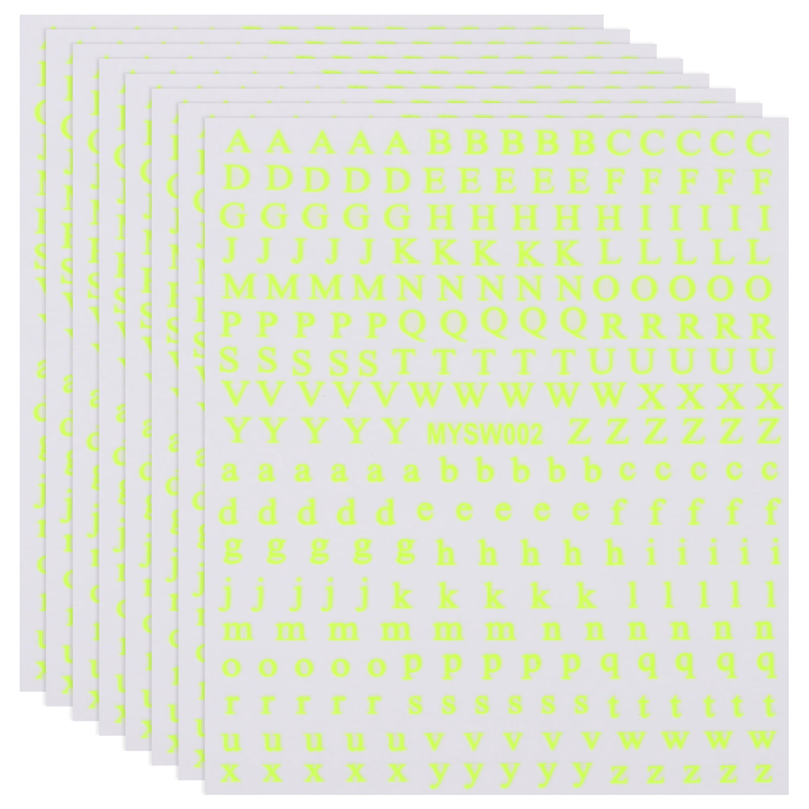 Uxcell Letter Nail Stickers, 3D Self-Adhesive English Letter Nail ...