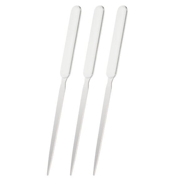 Uxcell Letter Opener, 3 Pcs Stainless Steel Lightweight Handle Envelope Opener Mail Opener Letter Slitter for Office Home Box Open, White