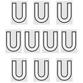 thumbnail image 1 of Uxcell Letter U Patches Iron on Heat Transfer Letters 2 Inch White Letter DIY 10 Pack, 1 of 6