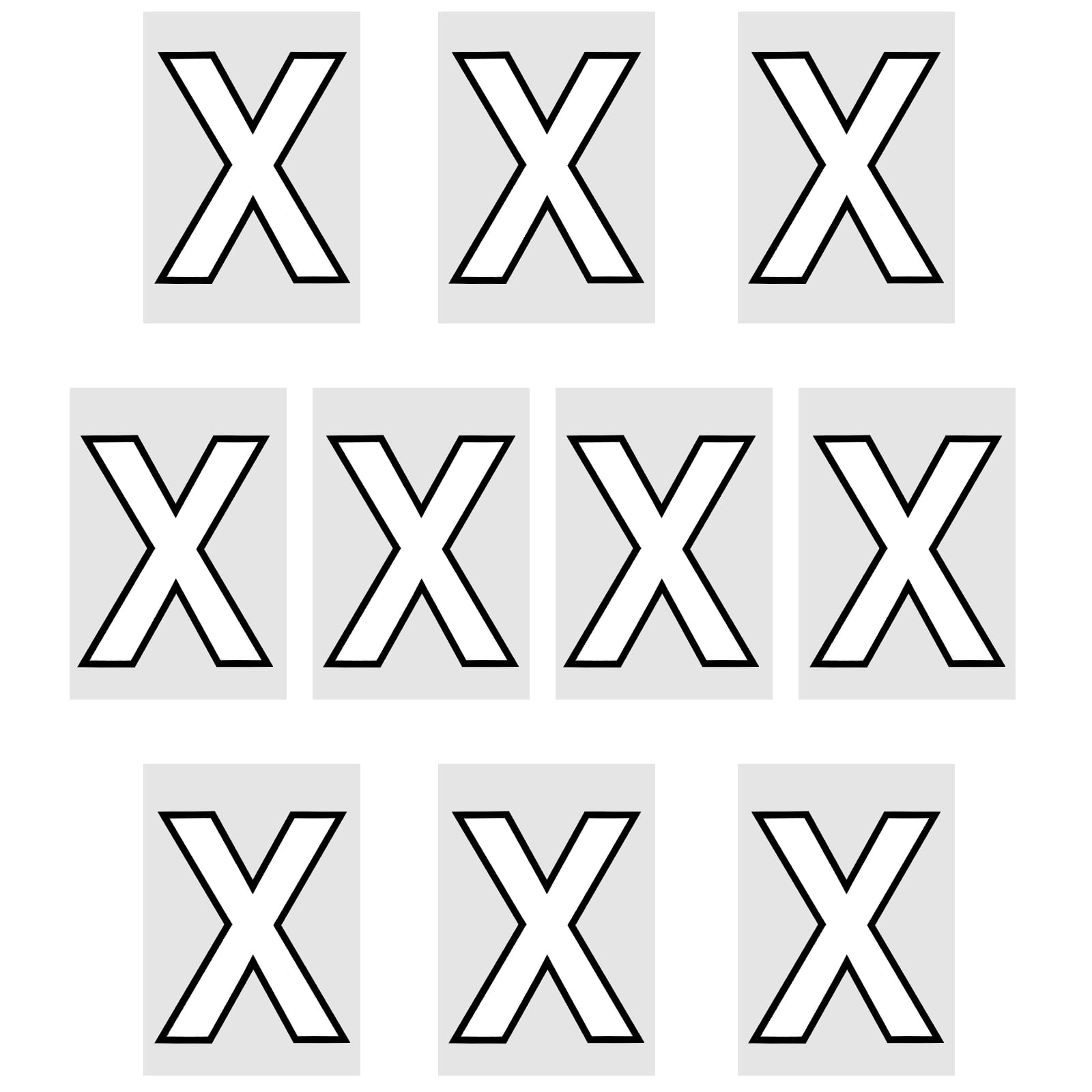 Uxcell Letter V Patches Iron on Heat Transfer Letters 2 Inch White Letter  DIY 10 Pack 
