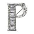 thumbnail image 1 of Uxcell Letters Brooch Pins, Letter Initial Rhinestone Brooch Metal Broaches Pins for Women Men Breastpin Gifts Jewelry Letter P, 1 of 7