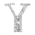 thumbnail image 1 of Uxcell Letters Brooch Pins, Letter Initial Rhinestone Brooch Metal Broaches Pins for Women Men Breastpin Gifts Jewelry Letter Y, 1 of 7