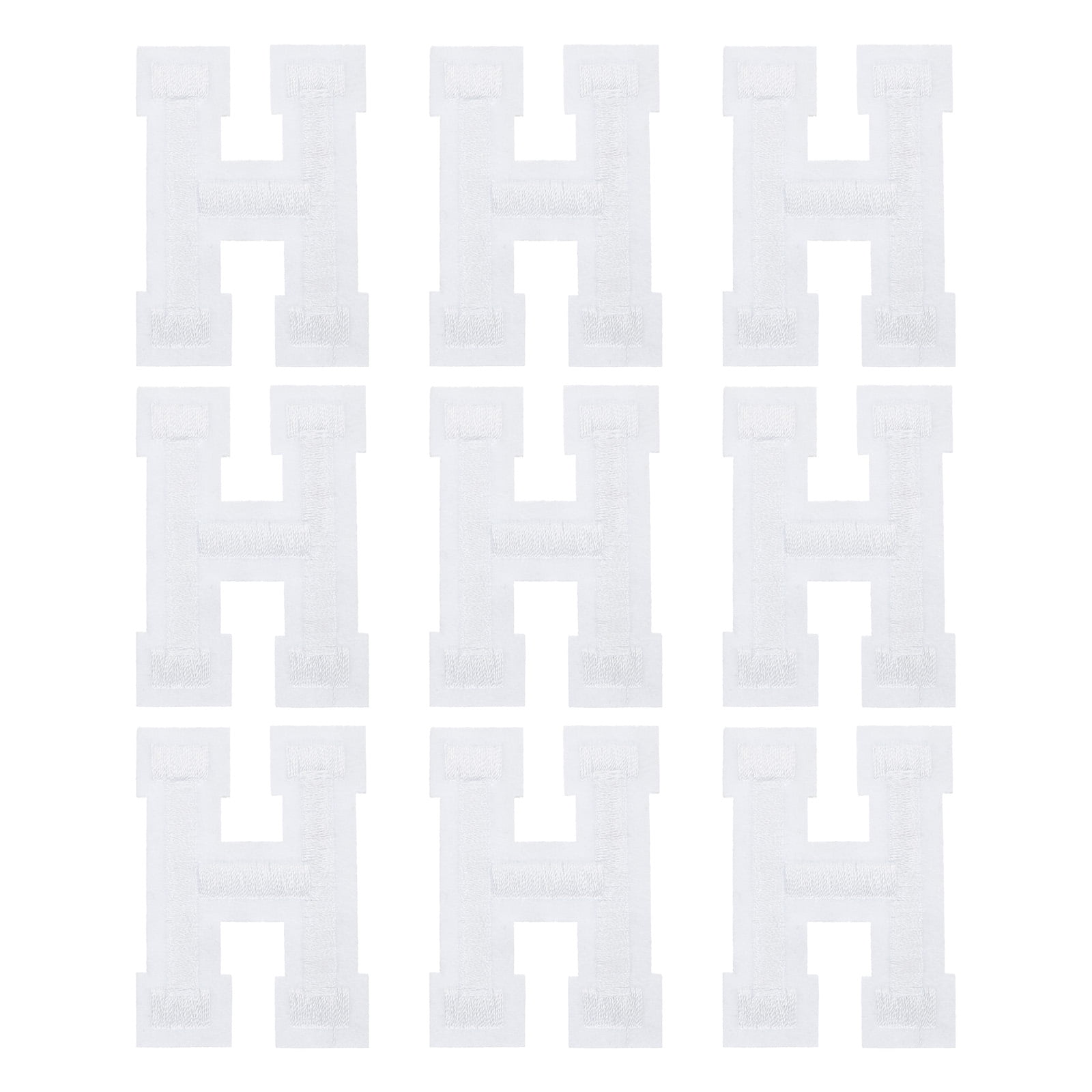 Uxcell Letters H Patches White Iron-On Letters H Patch Sew Sew ...