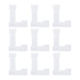 thumbnail image 1 of Uxcell Letters L Patches White Iron-On Letters L Patch Sew Sew Embroidered Applique Patches for Clothing ,Pack of 9, 1 of 7