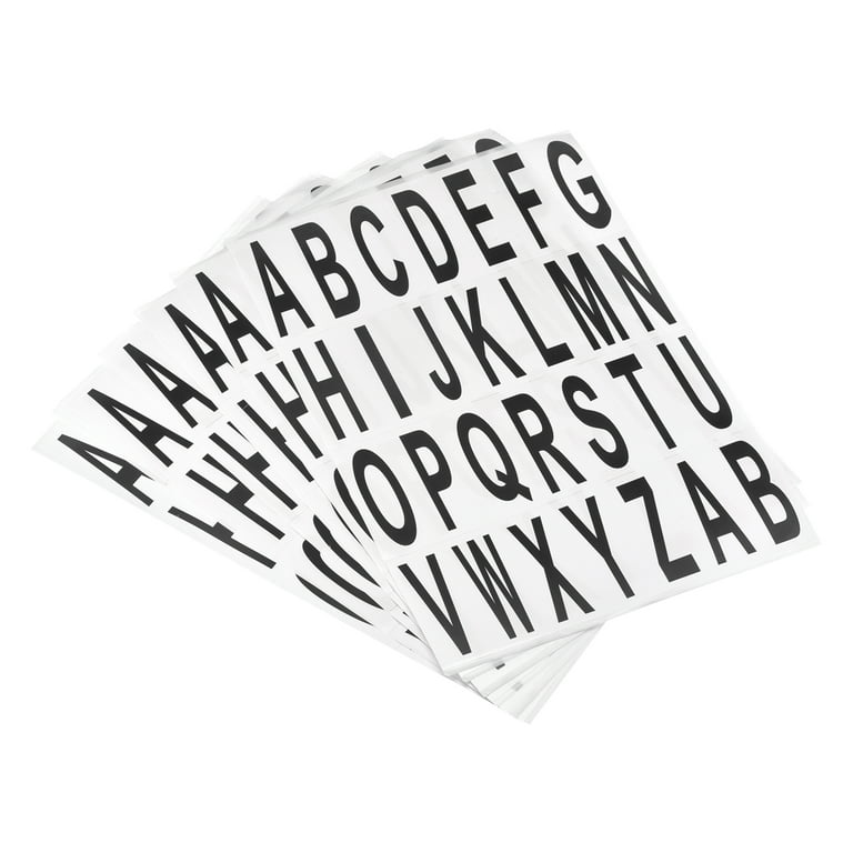 Uxcell Letters Stickers Black Alphabet Sticky Letter Label PVC Vinyl for  Mailbox Address Window Door, Pack of 10