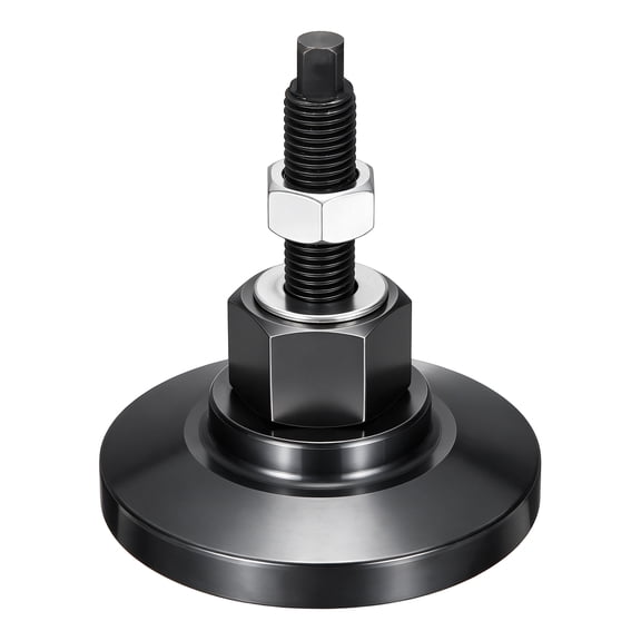 Uxcell Leveling Screw Leg, 3.94" Dia M16 Thread Adjustable Leveling Feet, Thread Leg Leveler, Heavy Duty Leveler Feet 13228Lb Capacity for Workbench Machine Cabinet Table Warehouse, Black