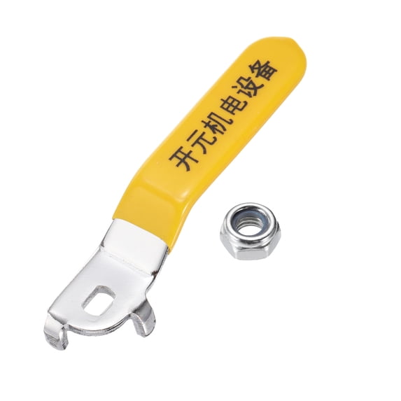 Uxcell Lever Handle for Ball Valve, Metal Valve Handle with Hole for Outdoor Faucet Replacement Repair Hose Bib Yellow 1 94mm