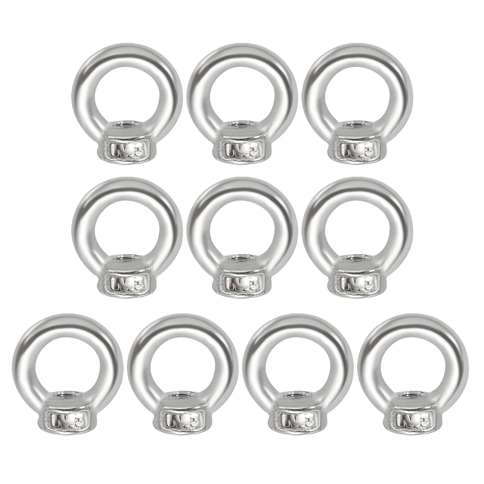 Uxcell Lifting Eye Nut M3, 304 Stainless Steel Thread Ring Shoulder Metric Eye Nuts Fastener for