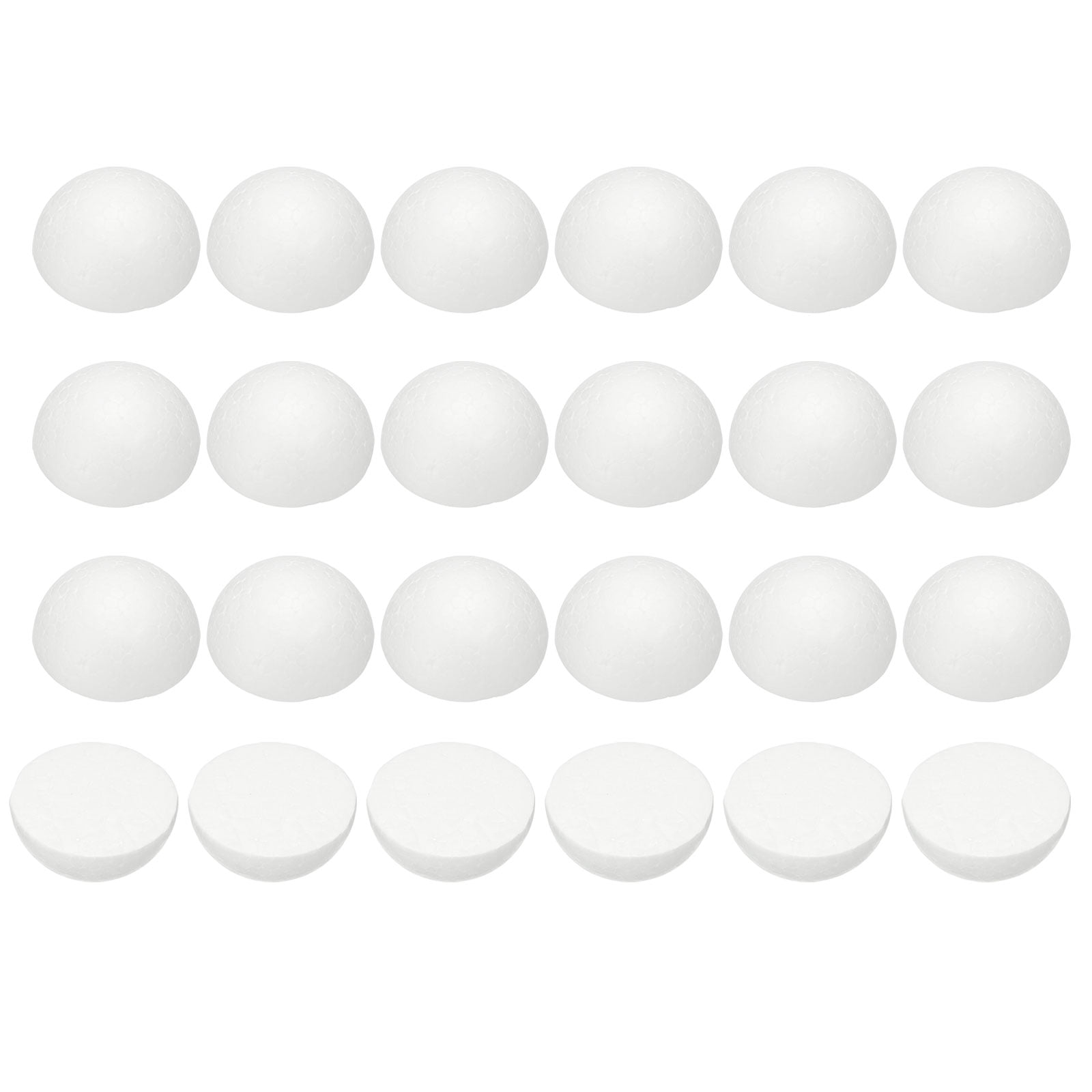 Uxcell 2 Inches Craft Foam Balls, 24 Pcs Half Sphere Polystyrene Foam ...