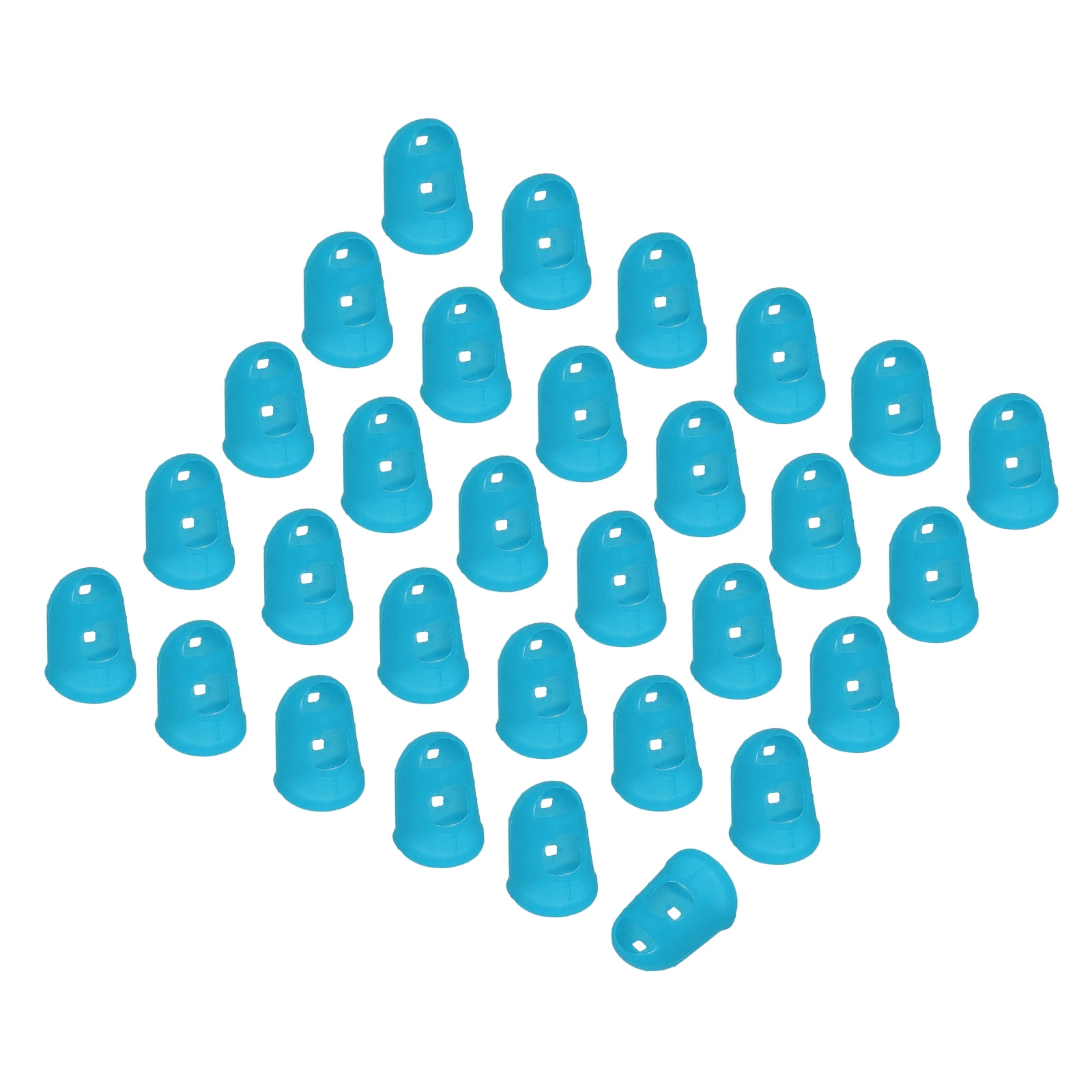 Uxcell Light Blue Silicone Finger Protectors Gloves Breathable Reusable ...