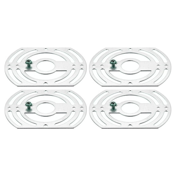 Uxcell Light Crossbar, 4 Pack Carbon Steel Mounting Bracket Universal Lamp Fixture with Ground Screw, Silver