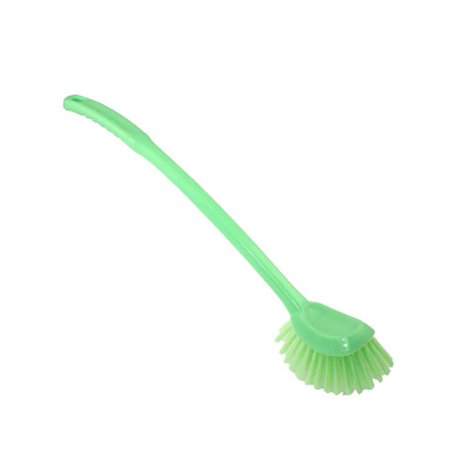 Uxcell Light Green Rectangular Head Curved Grip Bowl Cleaning Washing Brush