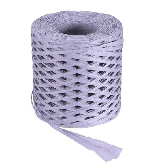 Uxcell Light Purple Raffia Ribbon, 219 Yard Natural Raffia Paper String 4mm Wide Packing Paper Twine Rope for Gift Wrapping DIY Crafts Crocheting Knitting Holiday Decoration