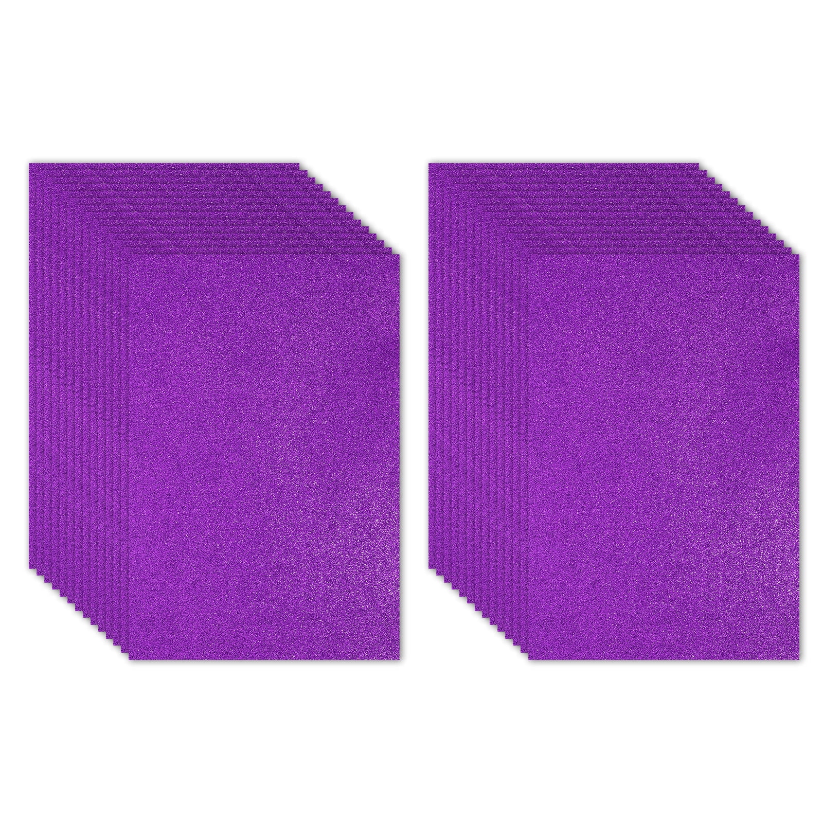 Uxcell Light Purple Shiny EVA Glitter Foam Sheet 11.8 x 7.9 Inch 2mm Thick with Back Adhesive Sparkle EVA Glitter Felt for Crafts DIY Project, 30 Pcs