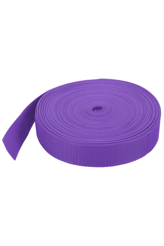 Lightweight Polypropylene Webbing Strap 3.8cm 25 Yard Backpack Strapping Band Dark Purple for Luggage Straps