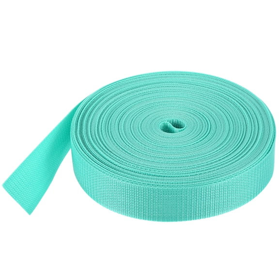 Uxcell Lightweight Polypropylene Webbing Strap 3.8cm 25 Yard Backpack Strapping Band Turquoise Green for Luggage Straps