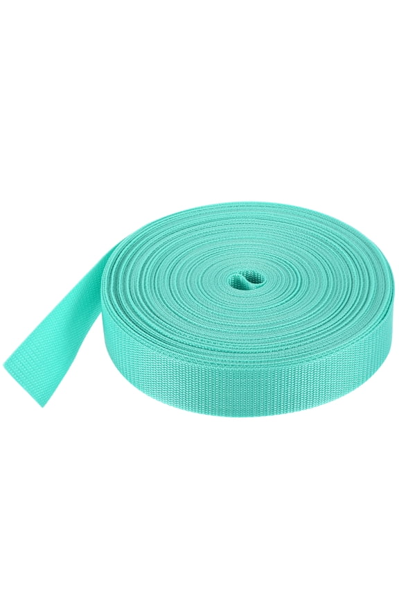 Lightweight Polypropylene Webbing Strap 3.8cm 25 Yard Backpack Strapping Band Turquoise Green for Luggage Straps