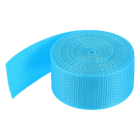 Uxcell Lightweight Polypropylene Webbing Strap 3.8cm 5 Yard Backpack Strapping Band Aquamarine Blue for Cargo Straps