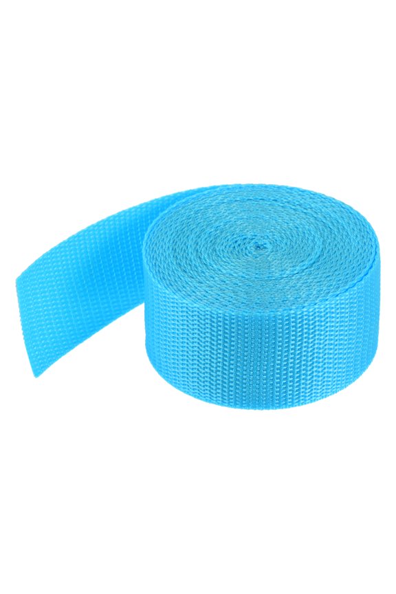 Lightweight Polypropylene Webbing Strap 3.8cm 5 Yard Backpack Strapping Band Aquamarine Blue for Cargo Straps