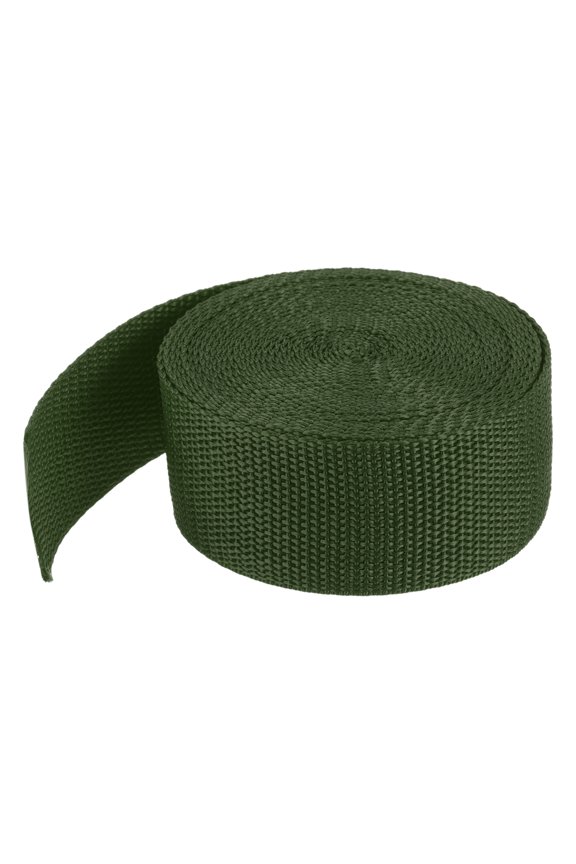Lightweight Polypropylene Webbing Strap 3.8cm 5 Yard Backpack Strapping Band Army Green for Cargo Straps