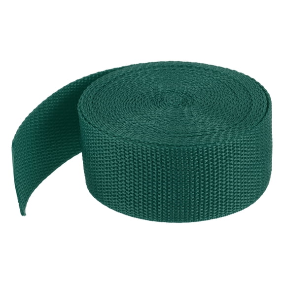 Uxcell Lightweight Polypropylene Webbing Strap 3.8cm 5 Yard Backpack Strapping Band Dark Green for Cargo Straps
