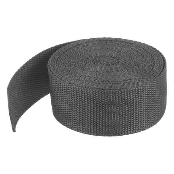 Uxcell Lightweight Polypropylene Webbing Strap 3.8cm 5 Yard Backpack Strapping Band Dark Grey for Cargo Straps