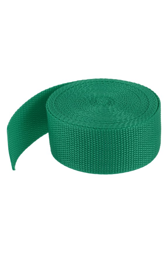 Lightweight Polypropylene Webbing Strap 3.8cm 5 Yard Backpack Strapping Band Green for Cargo Straps
