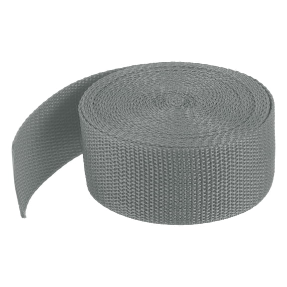 Uxcell Lightweight Polypropylene Webbing Strap 3.8cm 5 Yard Backpack Strapping Band Grey for Cargo Straps