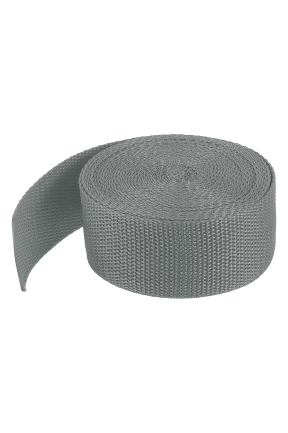 Lightweight Polypropylene Webbing Strap 3.8cm 5 Yard Backpack Strapping Band Grey for Cargo Straps