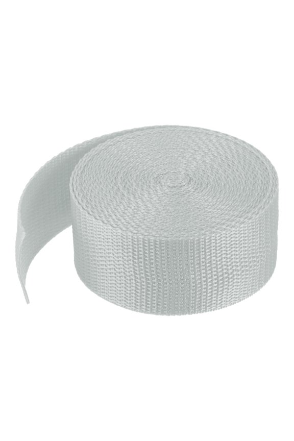 Lightweight Polypropylene Webbing Strap 3.8cm 5 Yard Backpack Strapping Band Light Grey for Cargo Straps