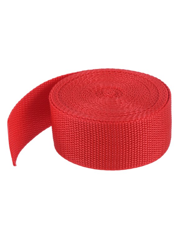 Lightweight Polypropylene Webbing Strap 3.8cm 5 Yard Backpack Strapping Band Red for Cargo Straps