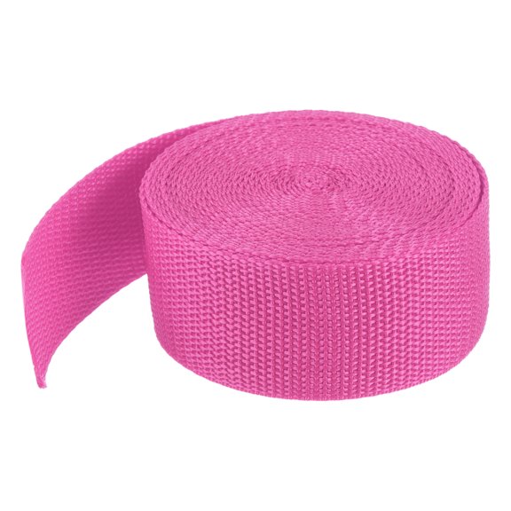 Uxcell Lightweight Polypropylene Webbing Strap 3.8cm 5 Yard Backpack Strapping Band Rose Red for Cargo Straps