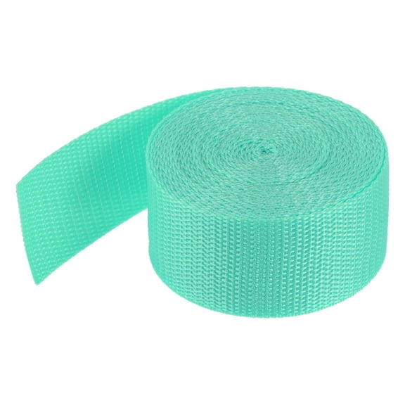 Uxcell Lightweight Polypropylene Webbing Strap 3.8cm 5 Yard Backpack Strapping Band Turquoise Green for Cargo Straps