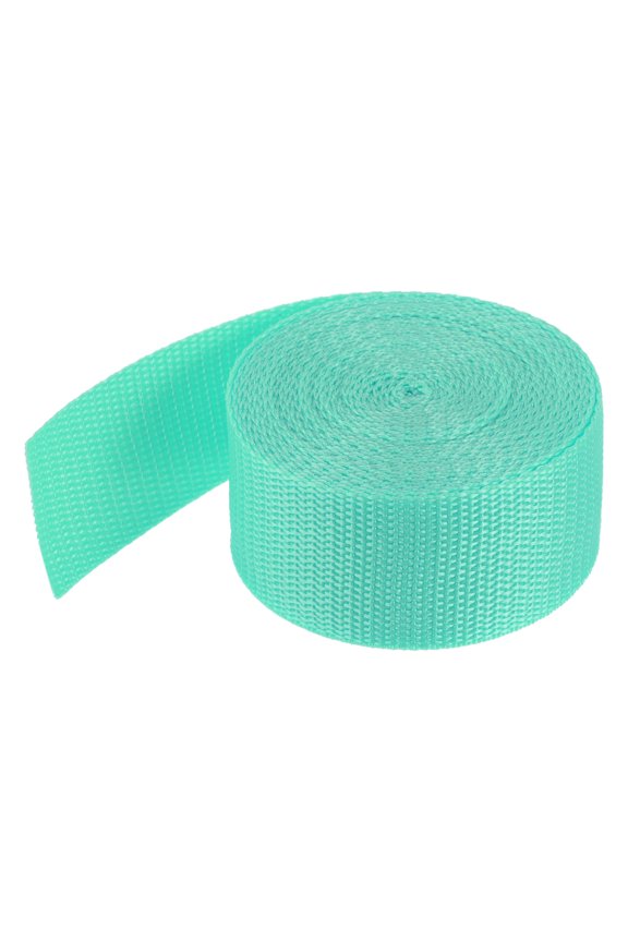 Lightweight Polypropylene Webbing Strap 3.8cm 5 Yard Backpack Strapping Band Turquoise Green for Cargo Straps