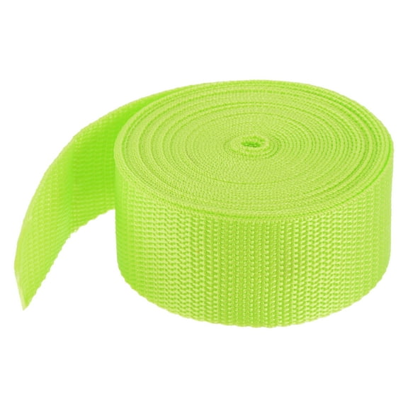Uxcell Lightweight Polypropylene Webbing Strap 3.8cm 5 Yard Backpack Strapping Band Yellowish Green for Cargo Straps