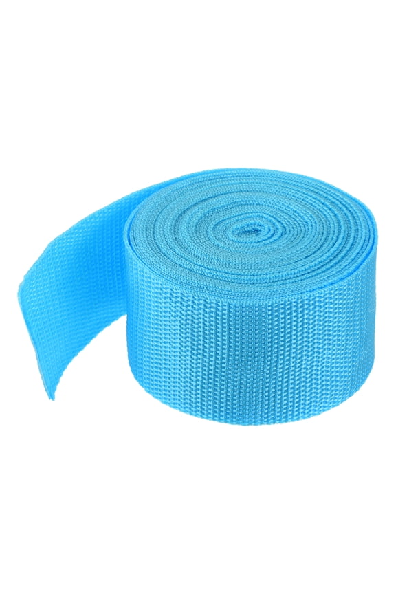 Lightweight Polypropylene Webbing Strap 5cm 5 Yard Backpack Strapping Band Aquamarine Blue for Cargo Straps