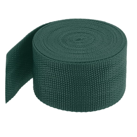 Uxcell Lightweight Polypropylene Webbing Strap 5cm 5 Yard Backpack Strapping Band Dark Green for Cargo Straps