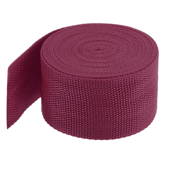 Uxcell Lightweight Polypropylene Webbing Strap 5cm 5 Yard Backpack Strapping Band Dark Red for Cargo Straps